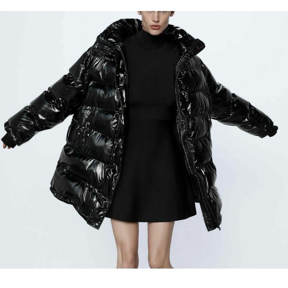 Zara Glossy Runway Oversized Puffer Jacket!!!